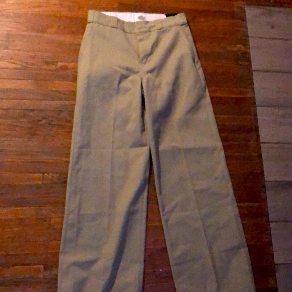 Dickies Men's Khaki Straight Leg Work Trousers